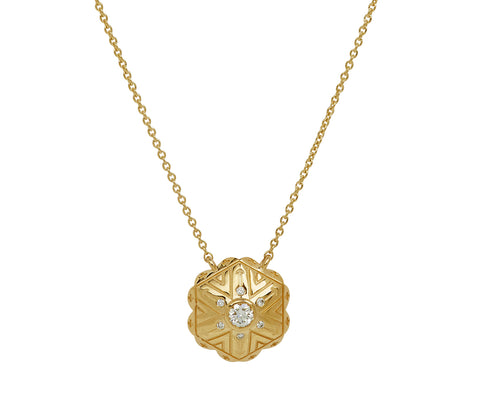 Harwell Godfrey Mini Concho Diamond Pendant Necklace