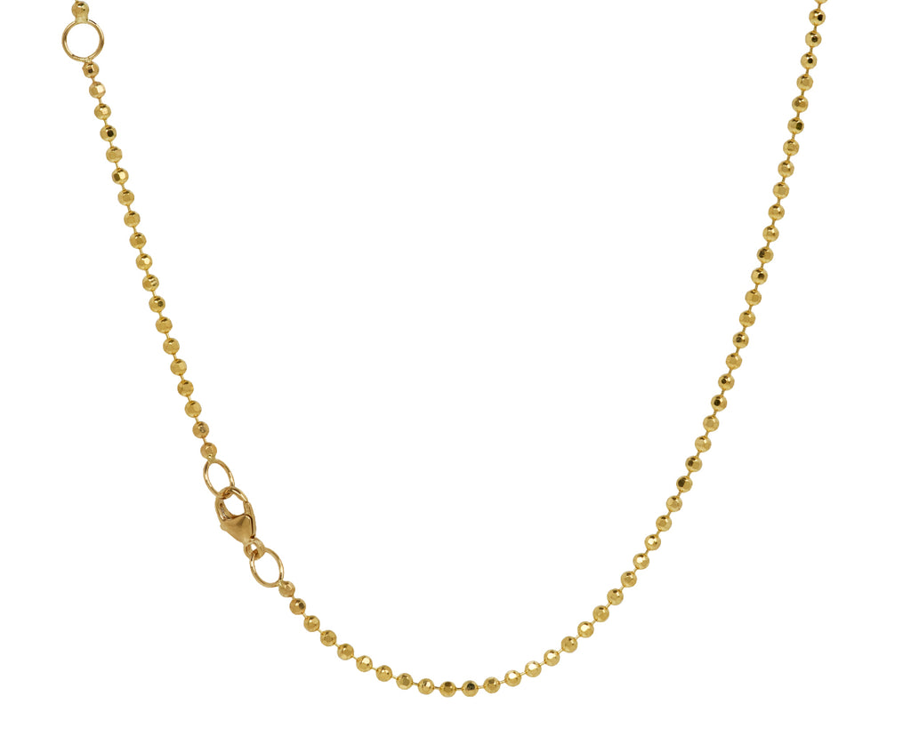 Mini Diamond Hexagon Ball Chain Necklace