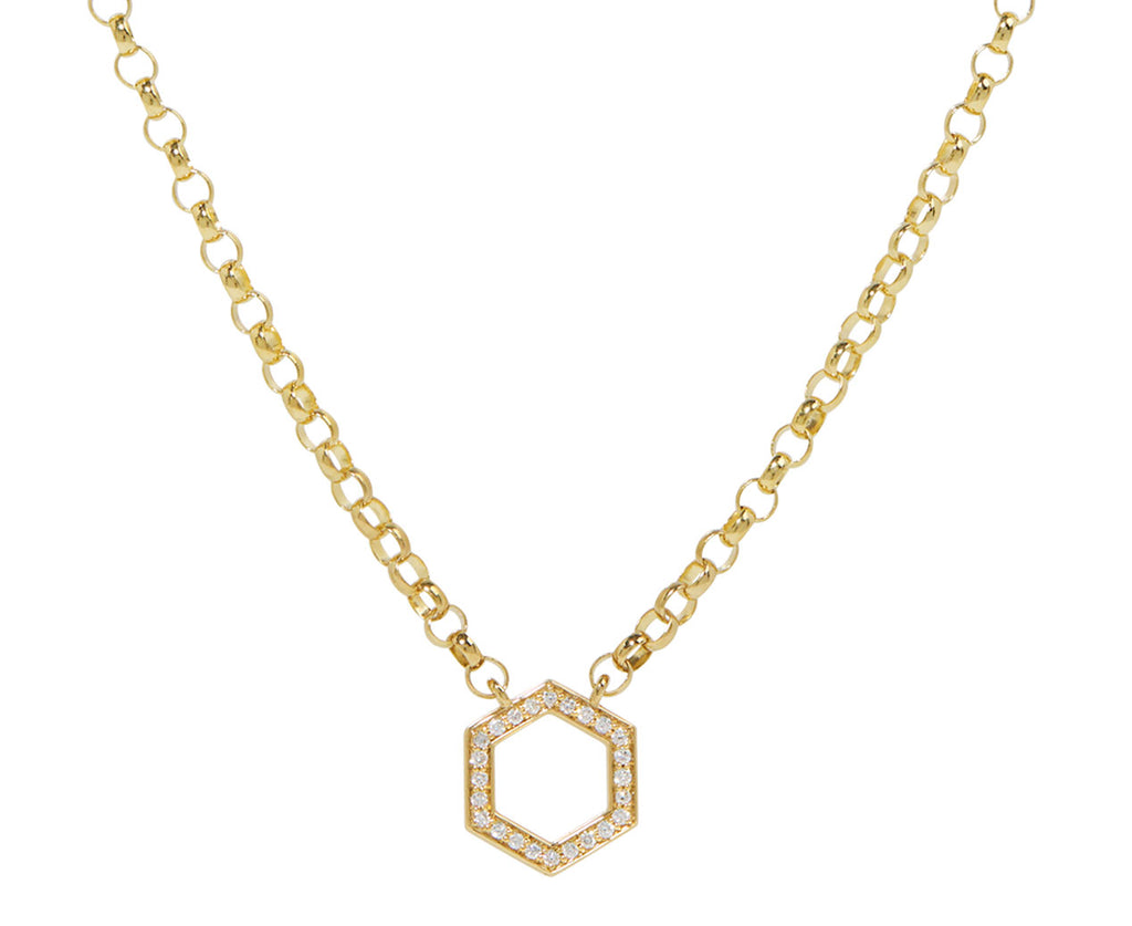 Rolo Chain Mini Diamond Foundation Necklace