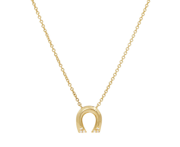 9ct gold horseshoe necklace discount