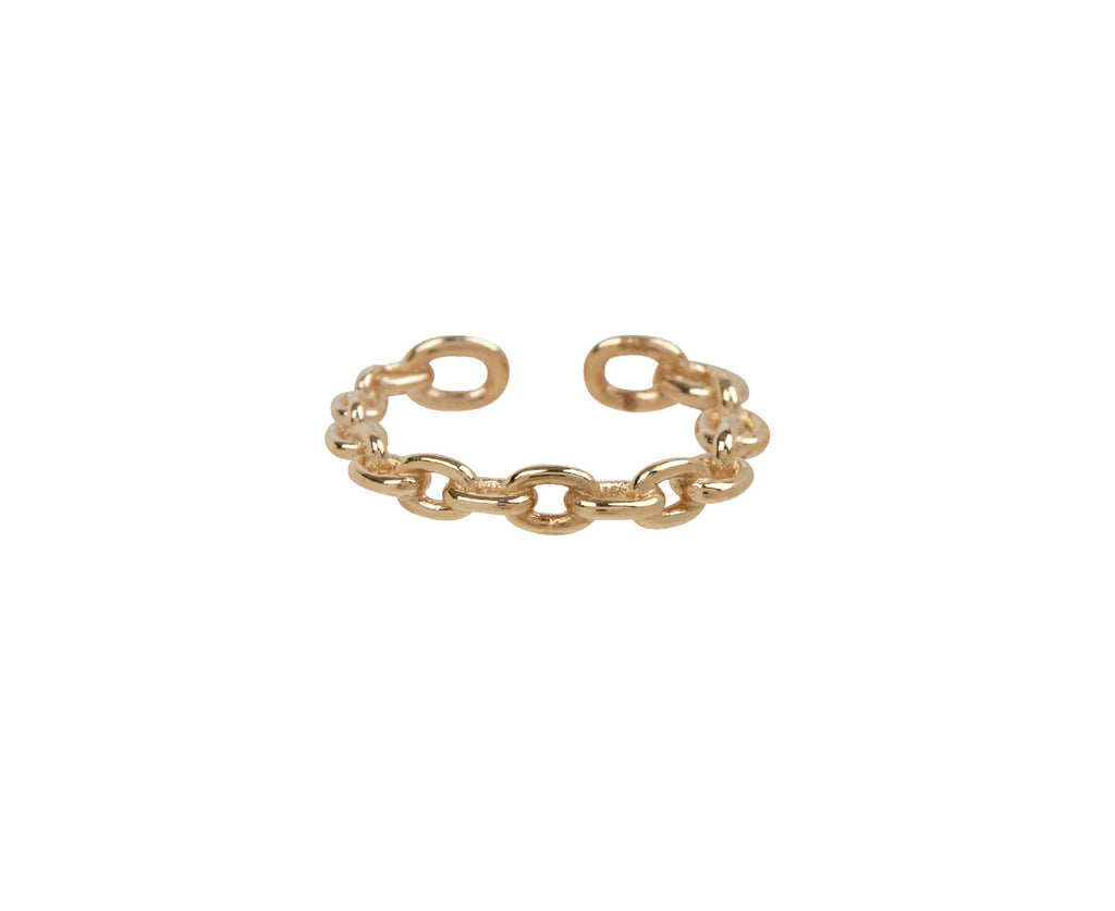 Hirotaka Oblong Chain Ear Cuff - Closeup