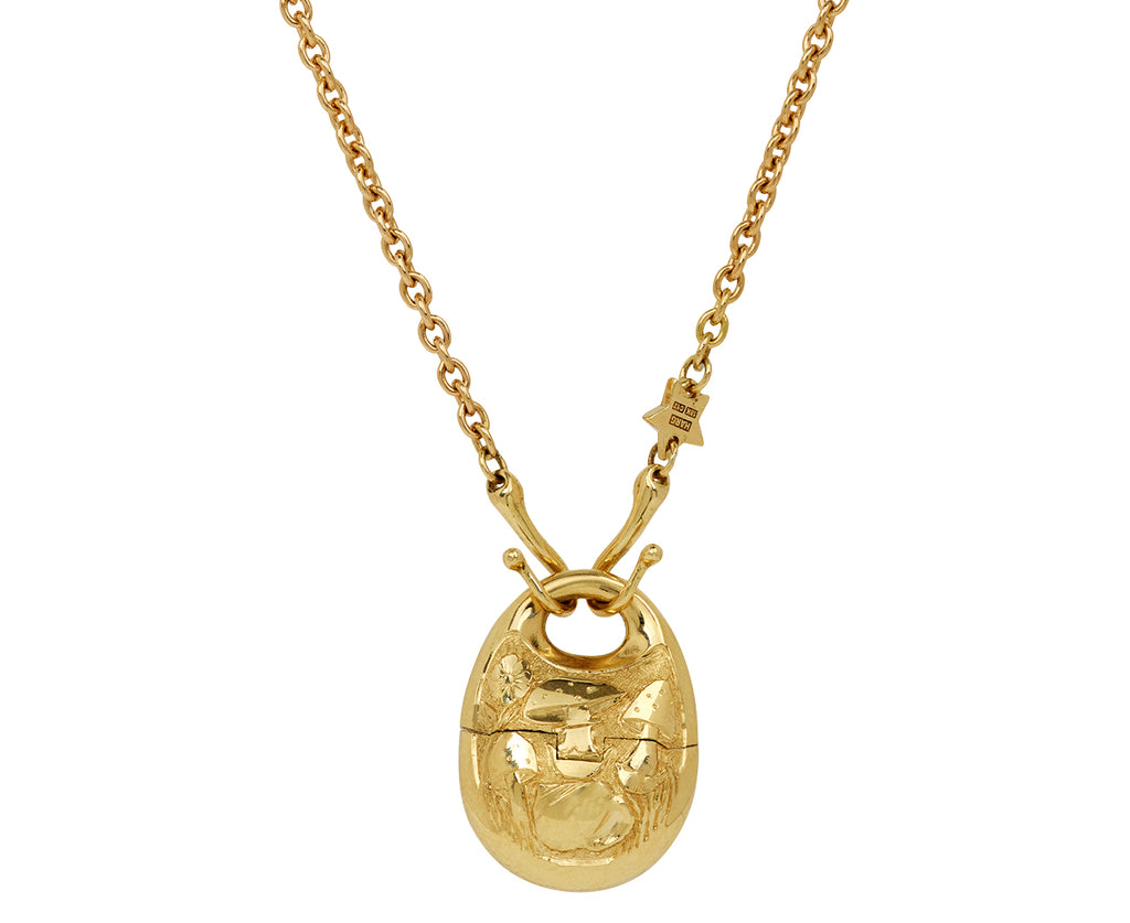 Mushroom and Snail Podling Pendant Necklace
