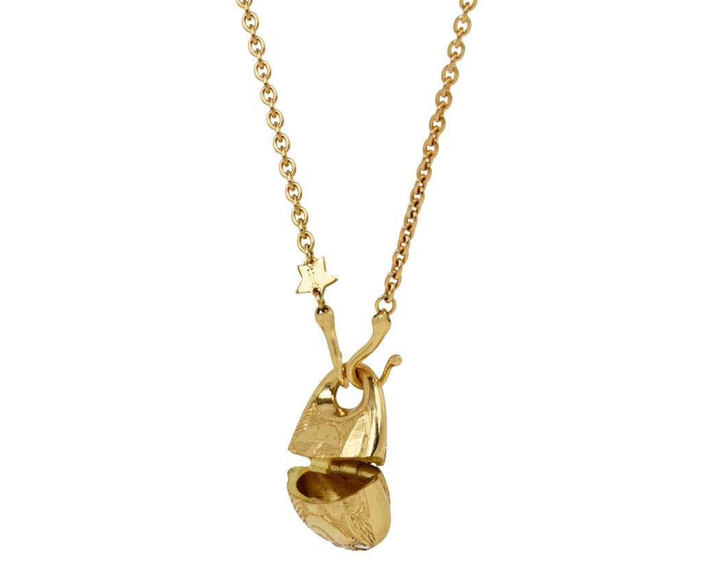 Mushroom and Snail Podling Pendant Necklace