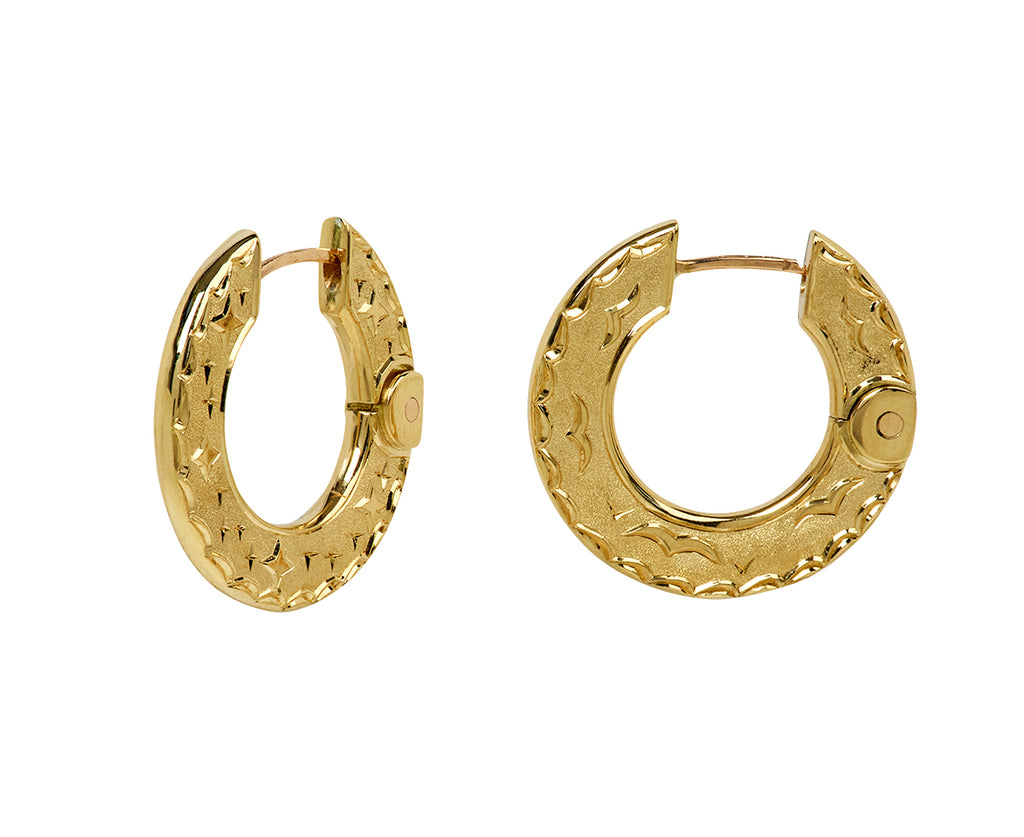 Day and Night Hag Stone Earrings