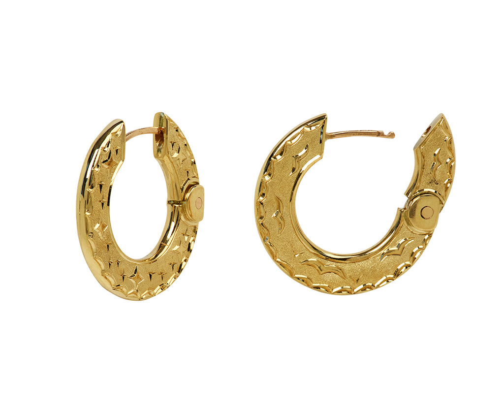 Day and Night Hag Stone Earrings