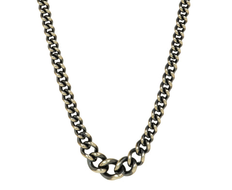 Tapered Silver Chain Necklace - TWISTonline