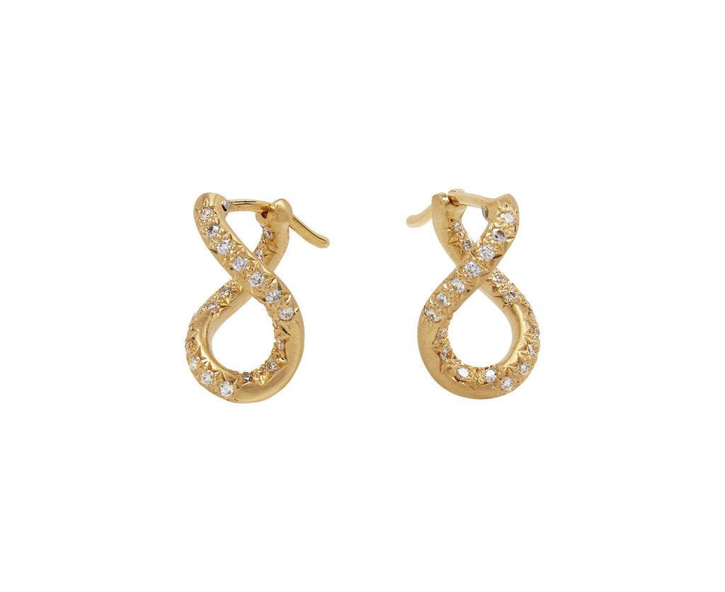 Diamond Coiled Hoop Earrings