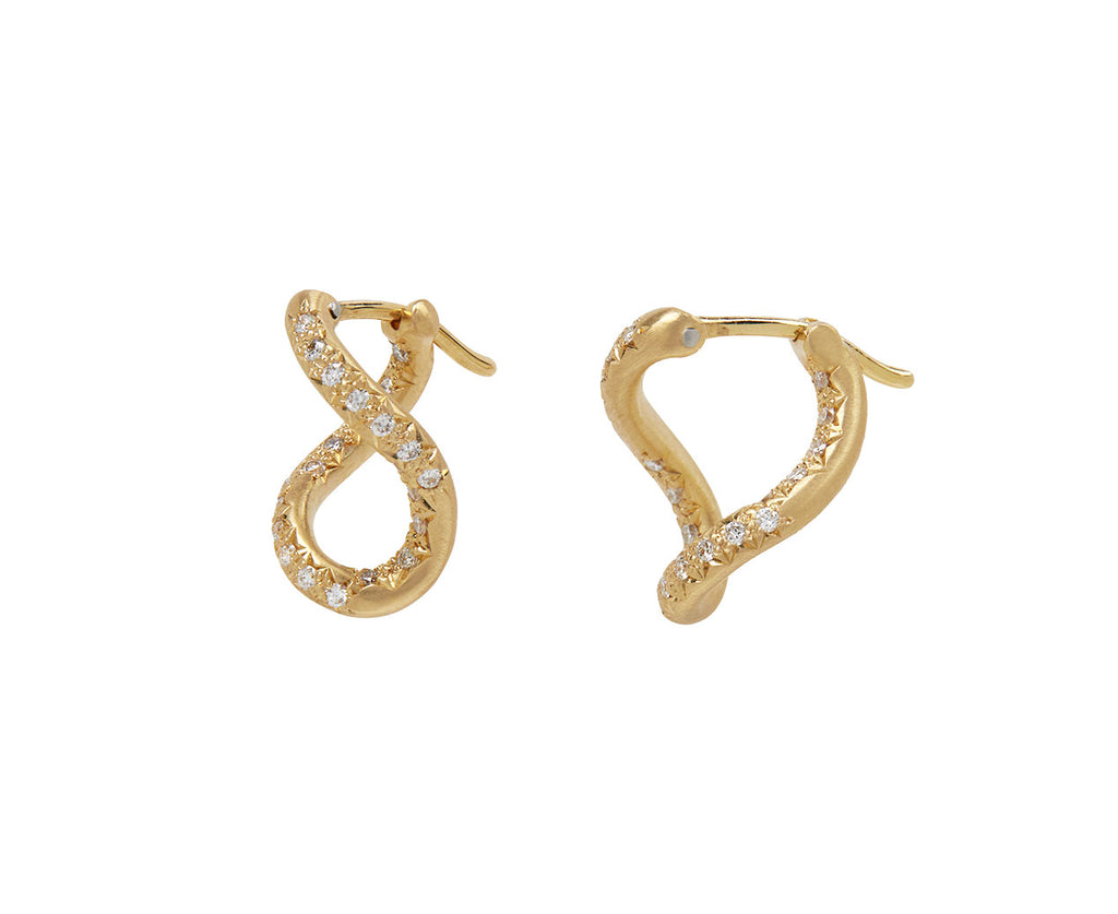 Diamond Coiled Hoop Earrings