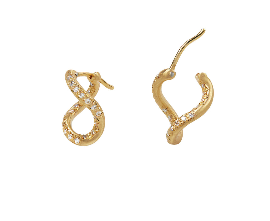Diamond Coiled Hoop Earrings