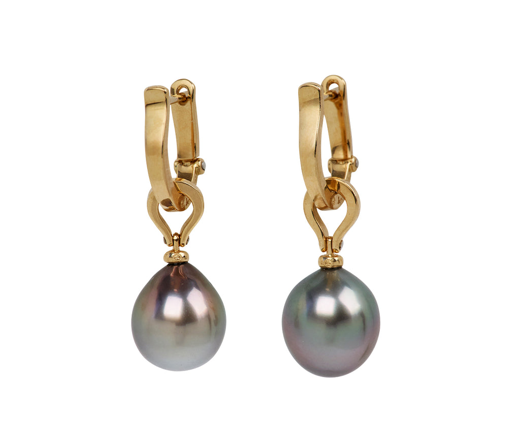 Tahitian Pearl Hoop Earrings