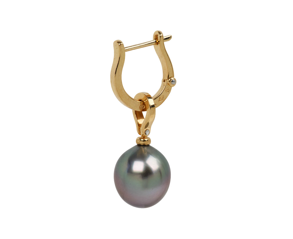 Tahitian Pearl Hoop Earrings