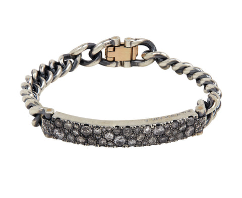 Gray Diamond ID Bracelet