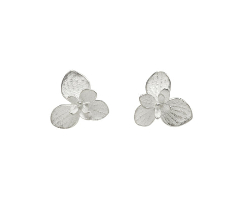 Large Baby Twin Hydrangea Stud Earrings