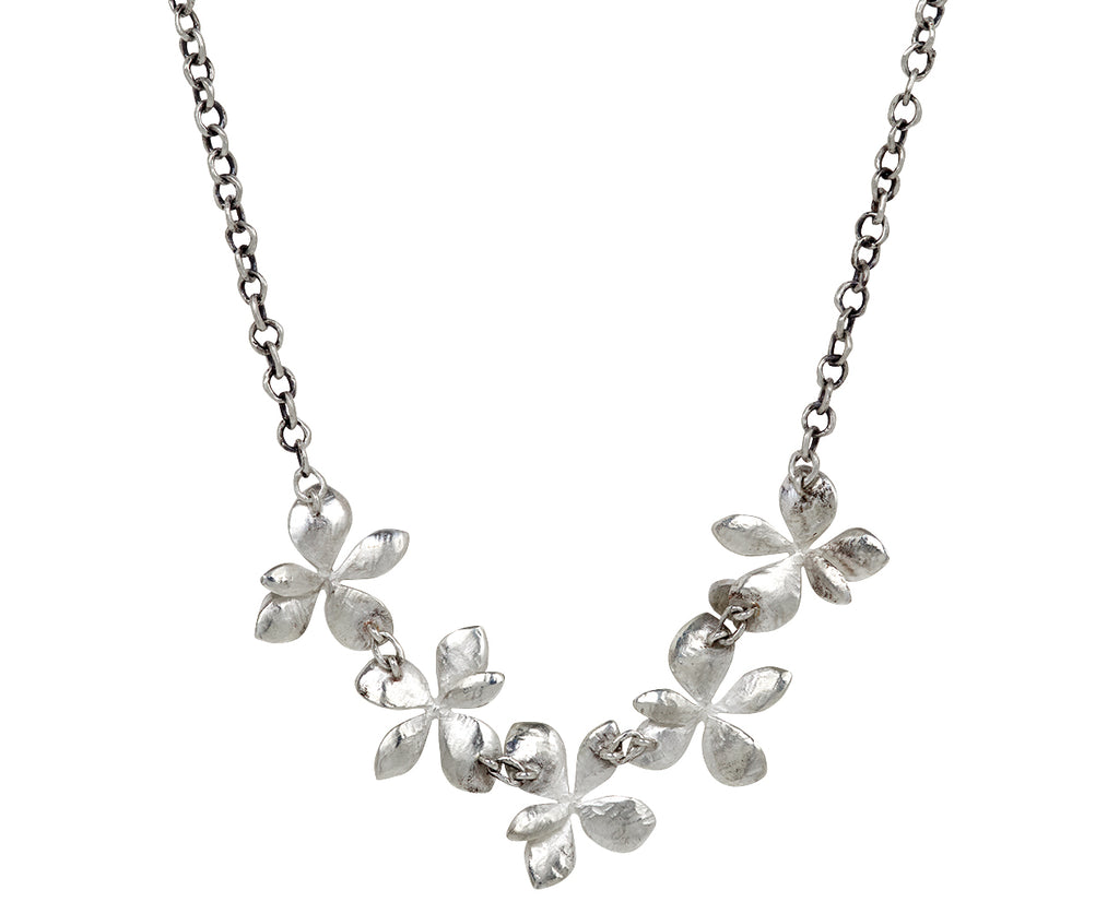 John Iversen Sterling Silver Multi-Hydrangea Necklace - Back View