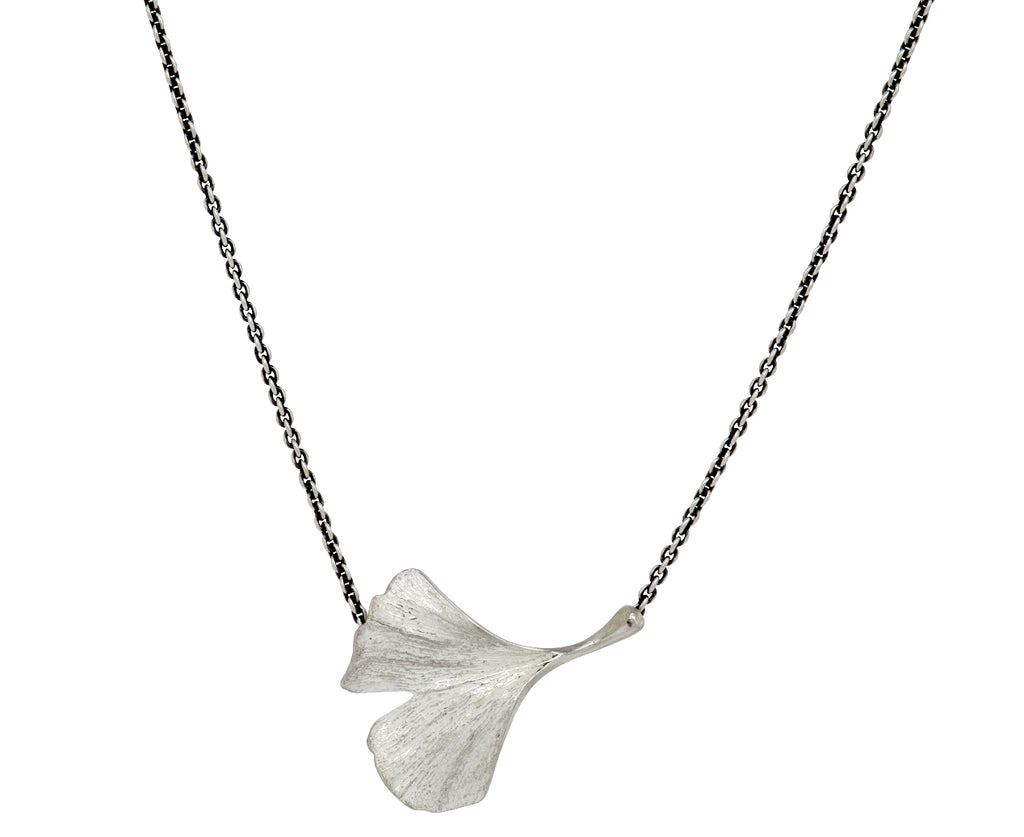 John Iversen Ginkgo Leaf Pendant Necklace
