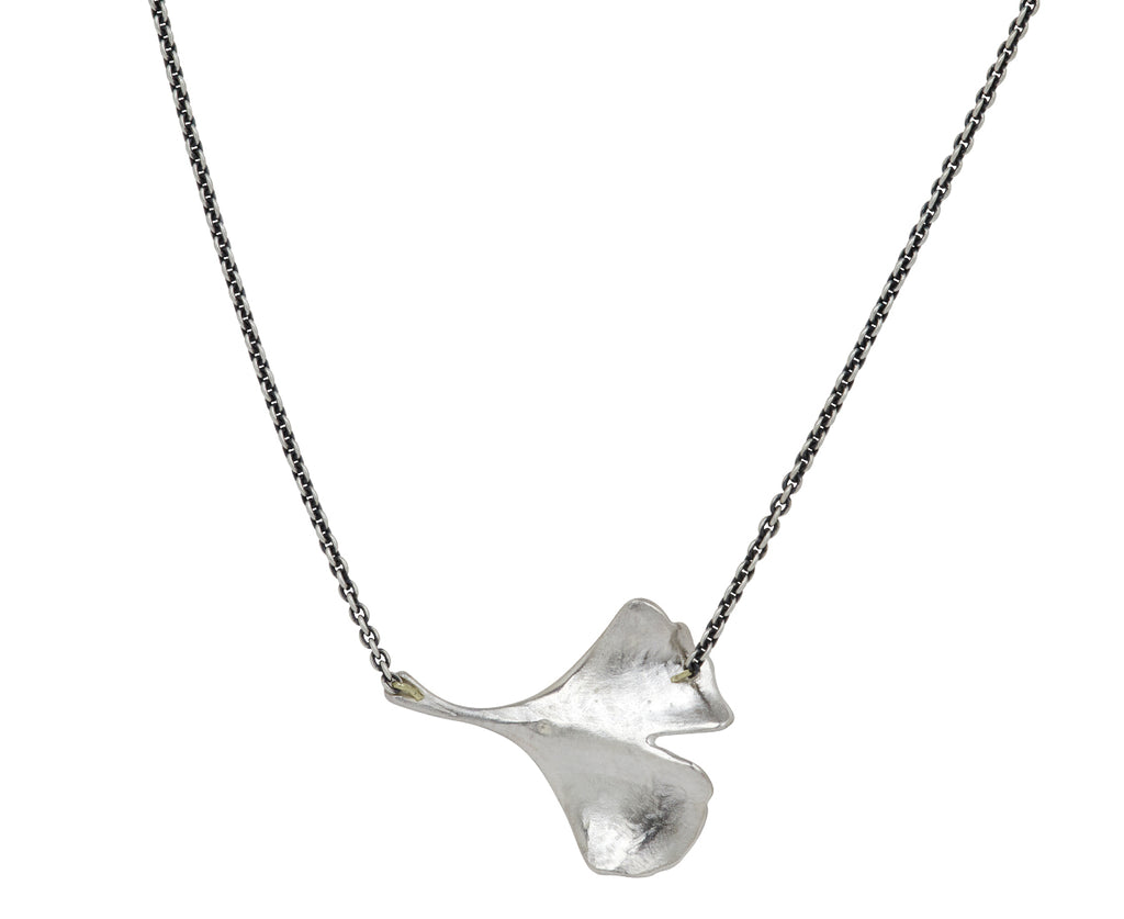 John Iversen Ginkgo Leaf Pendant Necklace - Back View