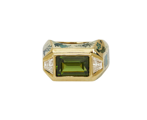 Fallen Flora Ring III – Green Tourmaline - TWISTonline