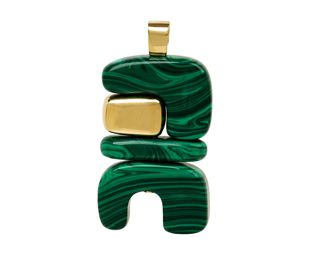 Malachite and Amethyst Earth Totem Pendant ONLY