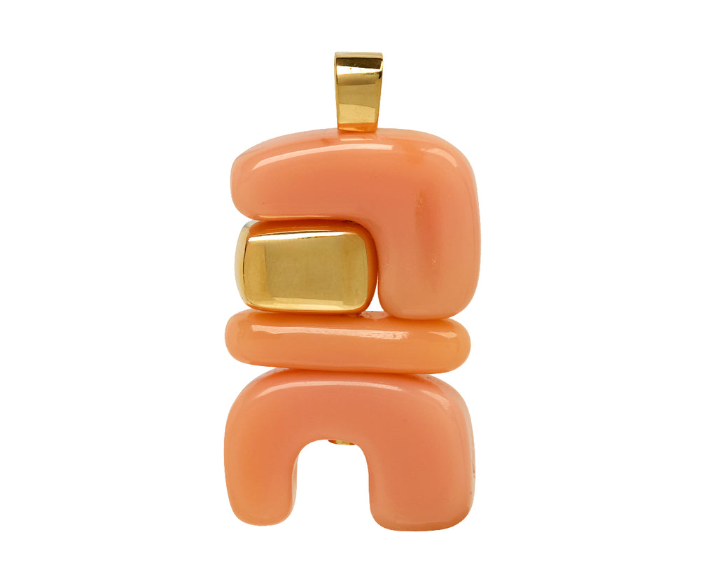 Pink Opal and Citrine Fire Totem Pendant ONLY