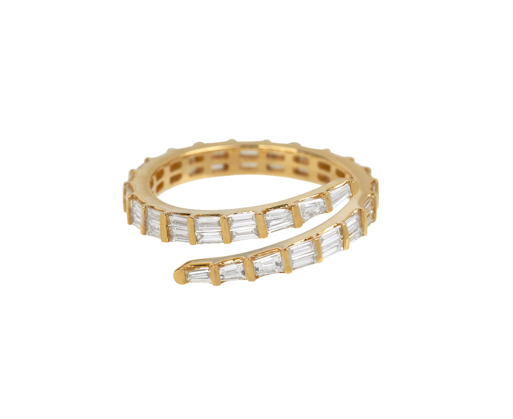 Baguette Diamond Coil Ring