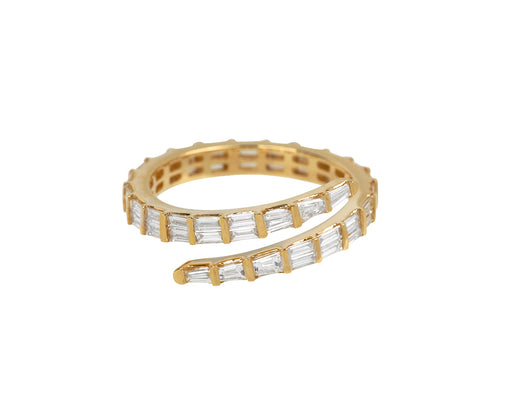Baguette Diamond Coil Ring