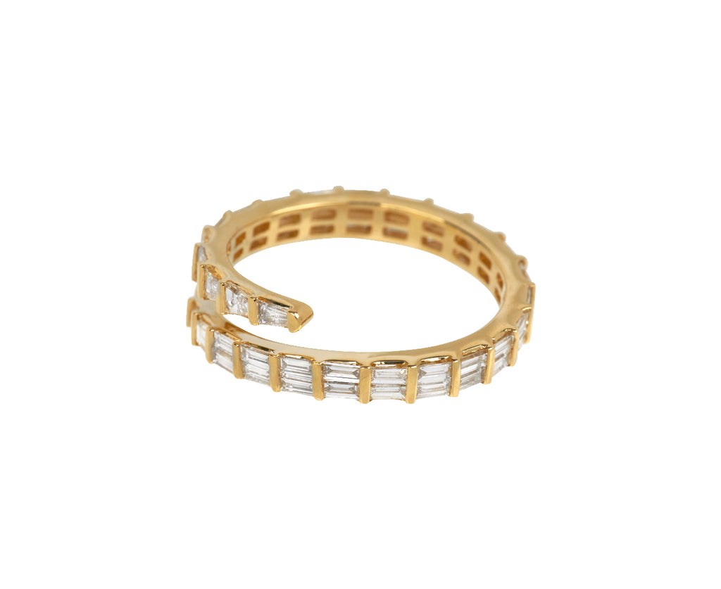 Baguette Diamond Coil Ring