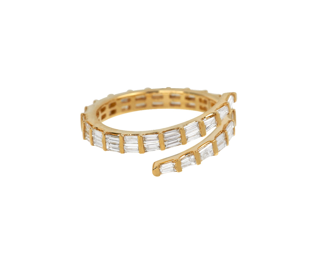 Baguette Diamond Coil Ring