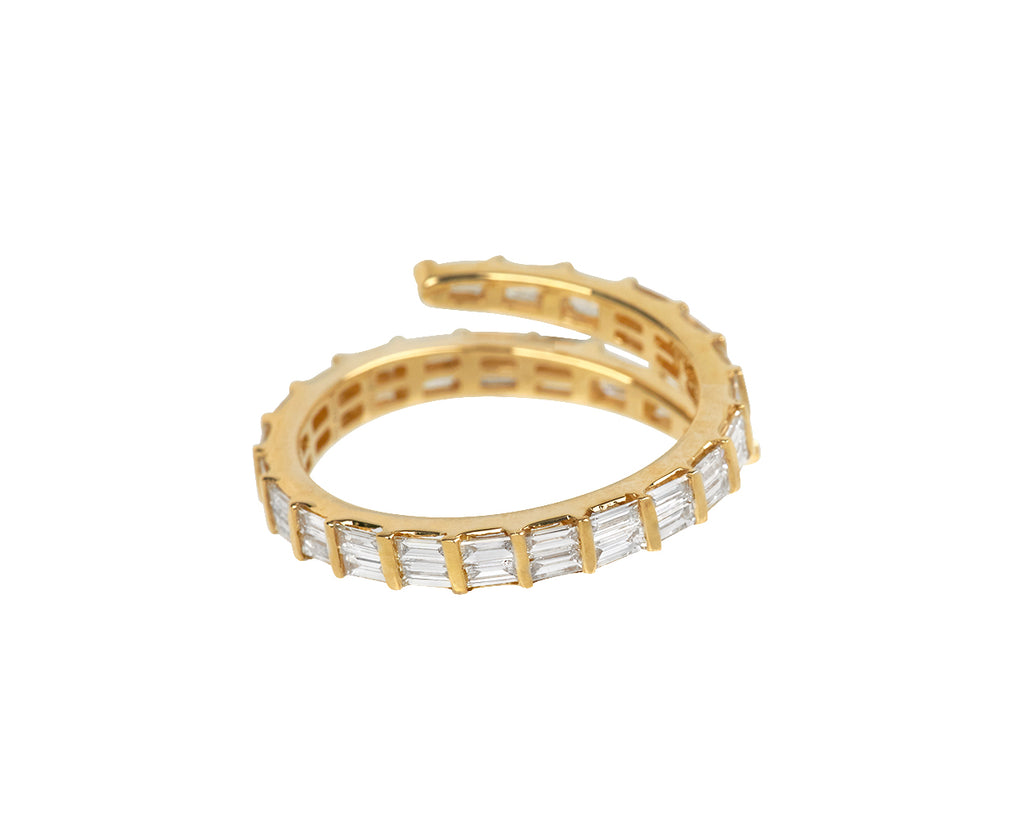 Baguette Diamond Coil Ring