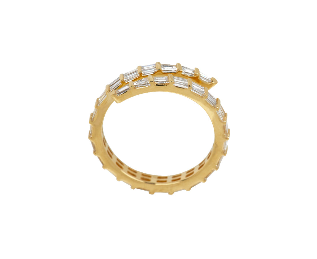 Baguette Diamond Coil Ring