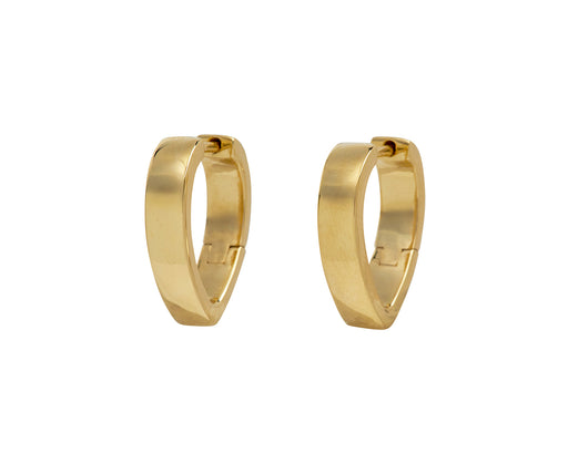 Gold Lotus Hoop Earrings