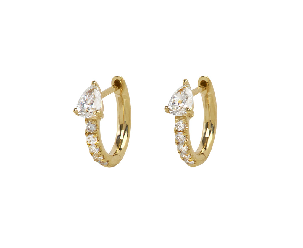 Pear Diamond Bobbi Hoop Earrings - TWISTonline