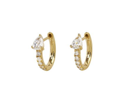 Pear Diamond Bobbi Hoop Earrings