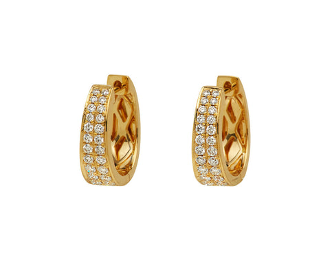 Diamond Meryl Huggie Hoop Earrings - TWISTonline