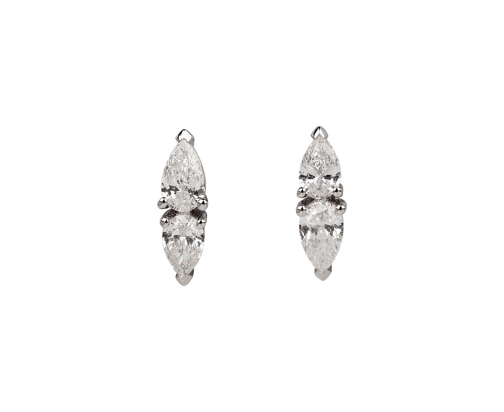 White Gold Diamond Ella Stud Earrings - TWISTonline