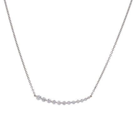 Graduated Diamond Bar Necklace
