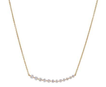 Graduated Diamond Bar Necklace