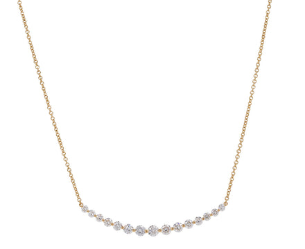 Large Diamond Crescent Necklace