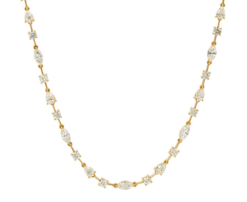 Mixed Diamond Gemma Necklace