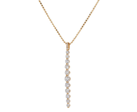 Long Twiggy Diamond Pendant Necklace