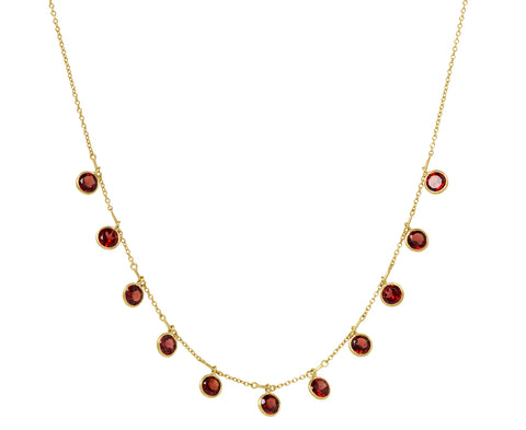 Kothari Elements Garnet Demi Fringe Necklace