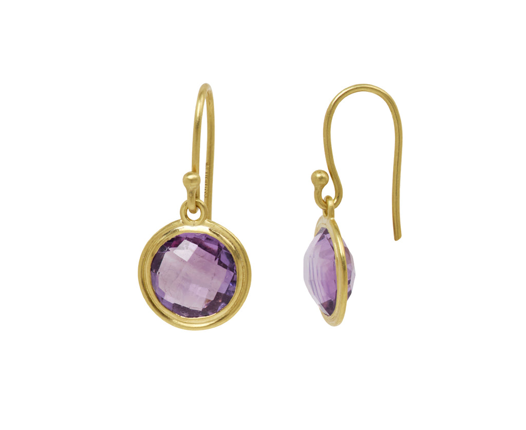 Kothari Elements Amethyst Ring of Fire Earrings - Angled View