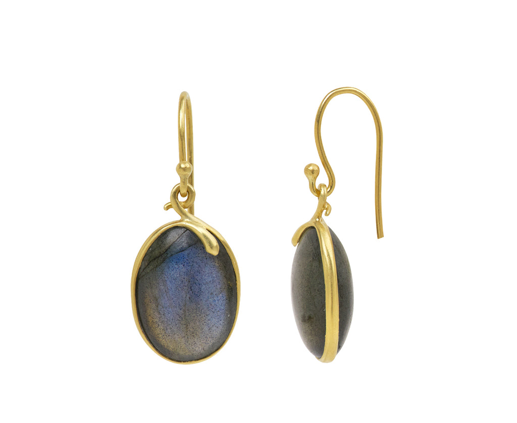 Kothari Elements Labradorite Snake Earrings - Side View