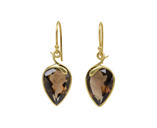 Kothari Elements Inverted Smoky Quartz Snake Earrings