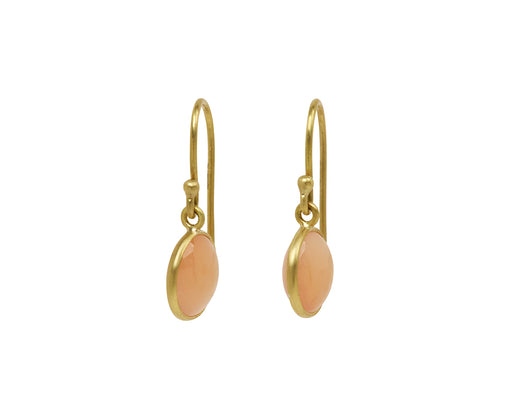 Kothari Elements Peach Moonstone Moon Phase Earrings