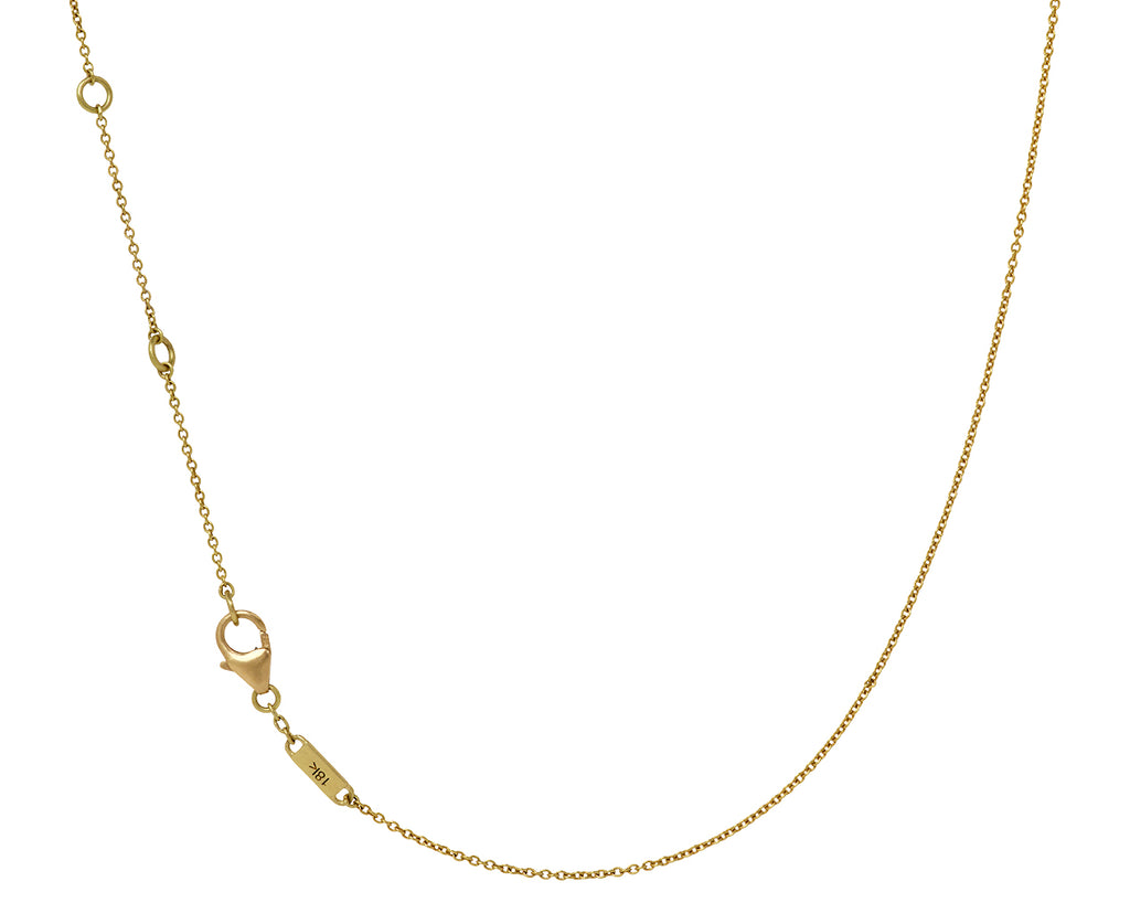 Kothari Elements Peach Moonstone Half Moon Necklace - Closure