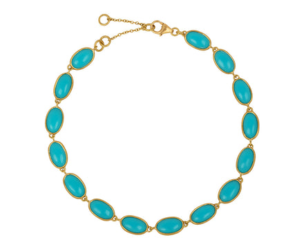 Oval Turquoise Inline Bracelet