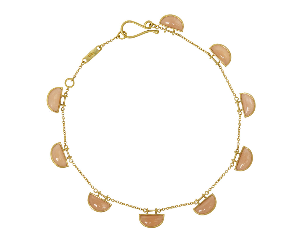 Kothari Elements Peach Moonstone Fringe Bracelet