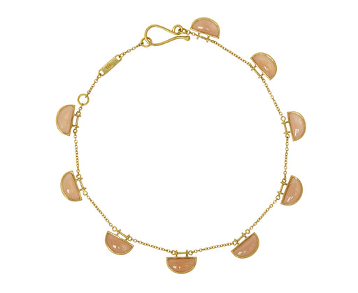 Kothari Elements Peach Moonstone Fringe Bracelet