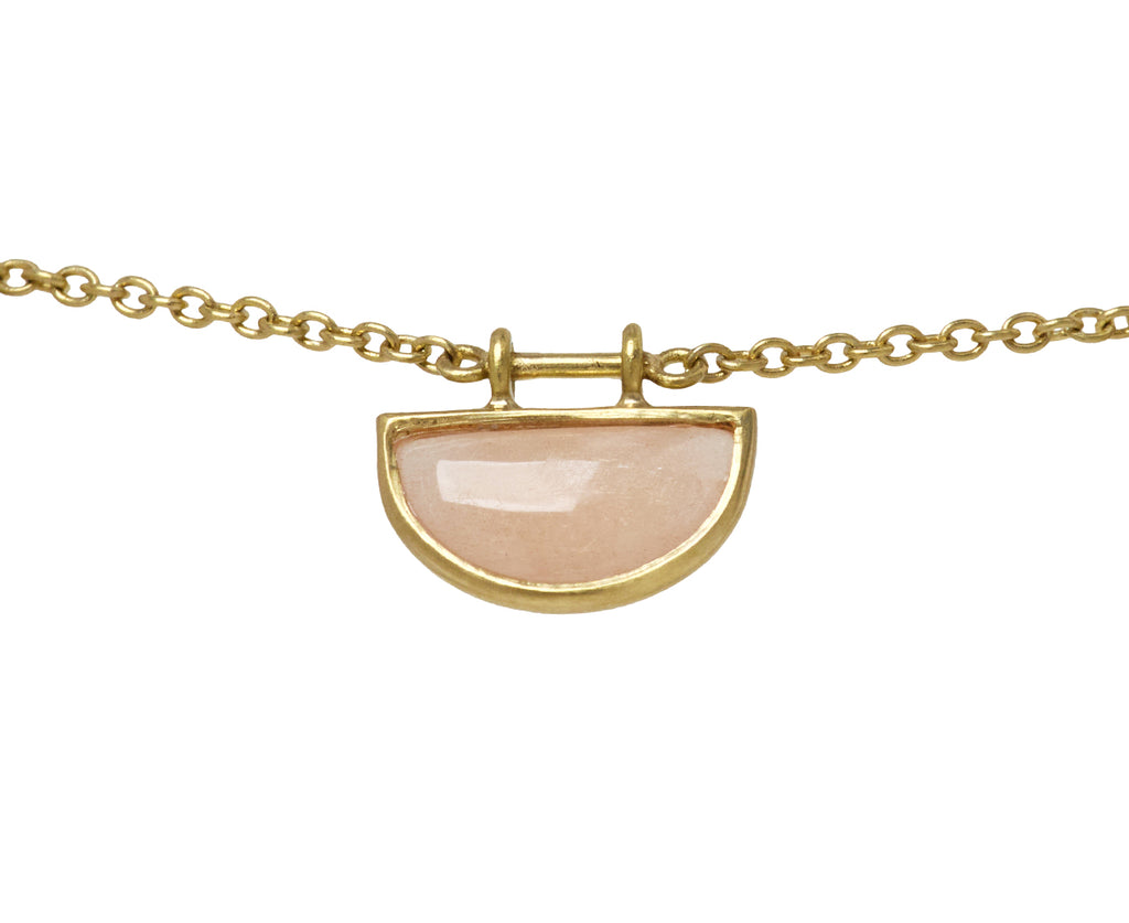 Kothari Elements Peach Moonstone Fringe Bracelet - Closeup