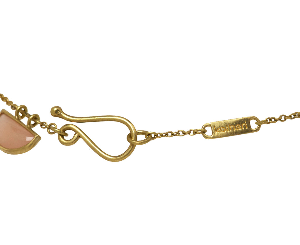 Kothari Elements Peach Moonstone Fringe Bracelet - Closure